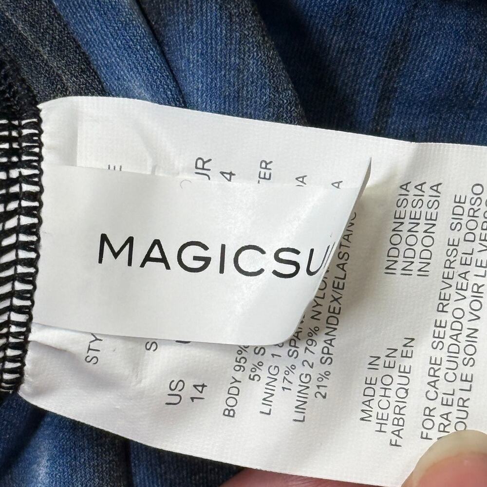 Magicsuit Women's Indio Akikio Printed Tankini Top Blue Black 14 $140 - Picture 10 of 12